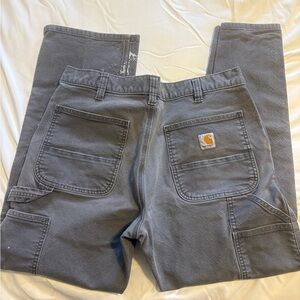 Carhartt Mens Gray Workwear Carpenter Pants